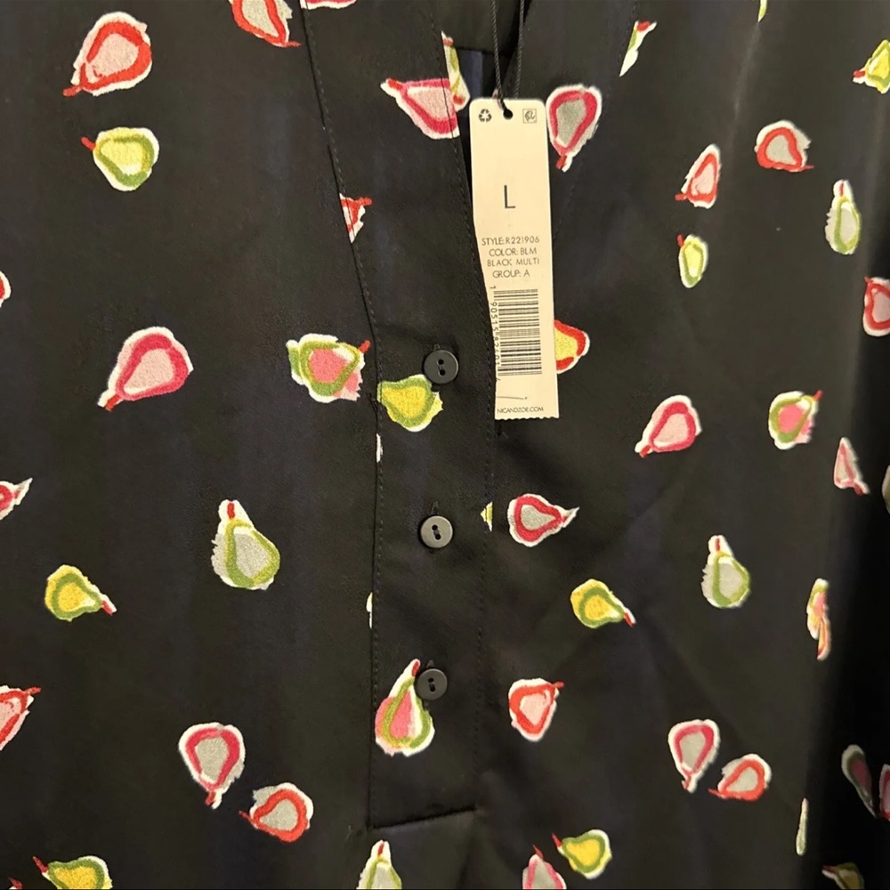 NIC+ZOE Black Floral Heart-Print Long-Sleeve Dress - Picture 10 of 11